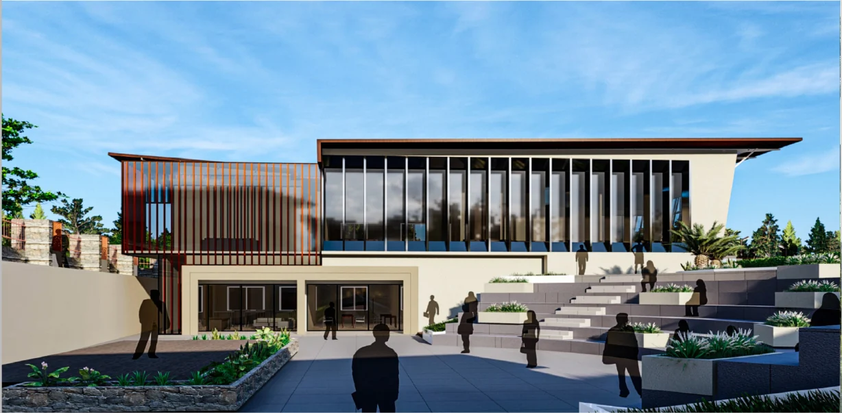 Club house and amphitheatre at Aranya Loka